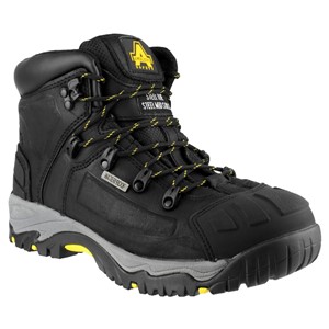 Amblers FS77 S1P black breathable touch fasten steel toe/midsole safety trainer 