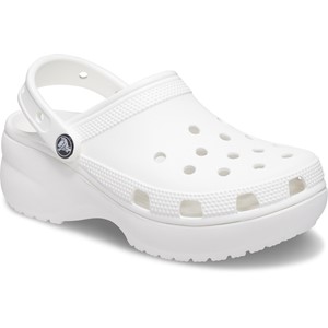 clear platform crocs